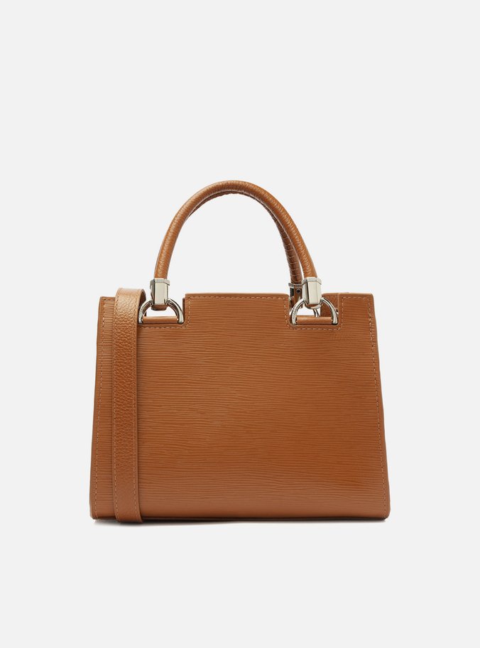 Bolsa Tote Marrom Cúrcuma Couro Abraccio Média