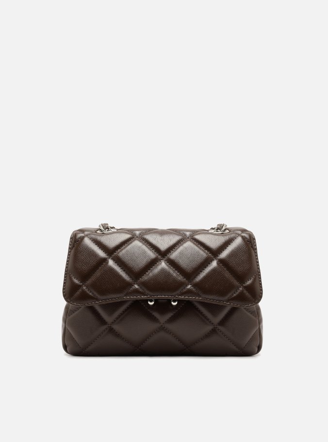 Bolsa Tiracolo Marrom Cocoa Couro Mizz Média