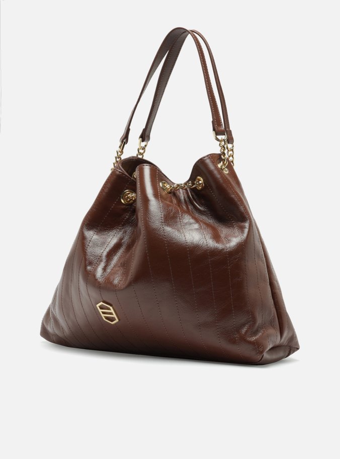 Bolsa Hobo Marrom Couro Grande Matelassê