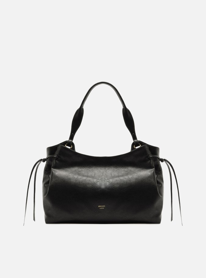 Bolsa Hobo Preta Grande Franzida