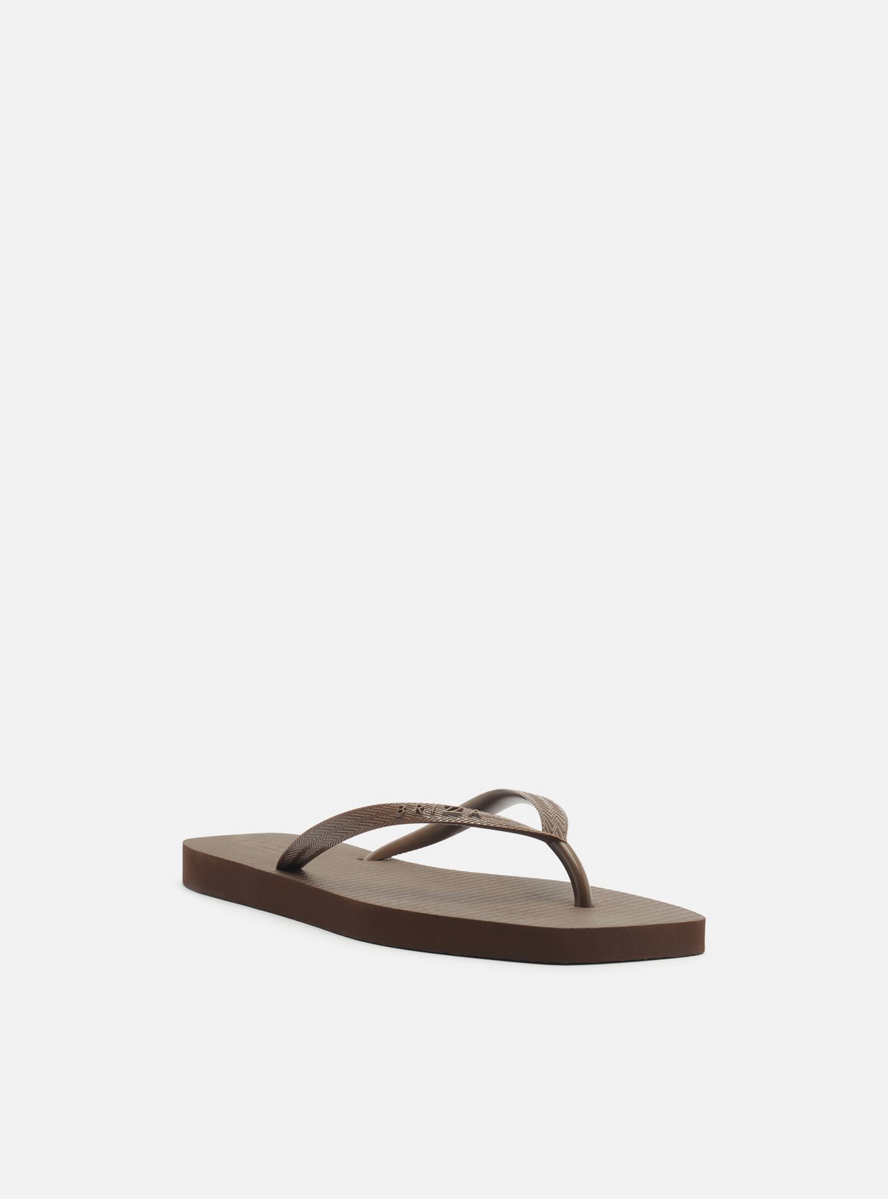 Chinelo de Dedo Marrom Flatform Brizza — foto 2