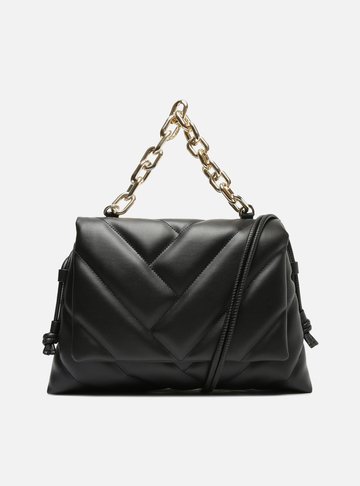 Bolsa Tiracolo Preta Matelassê Mel Grande