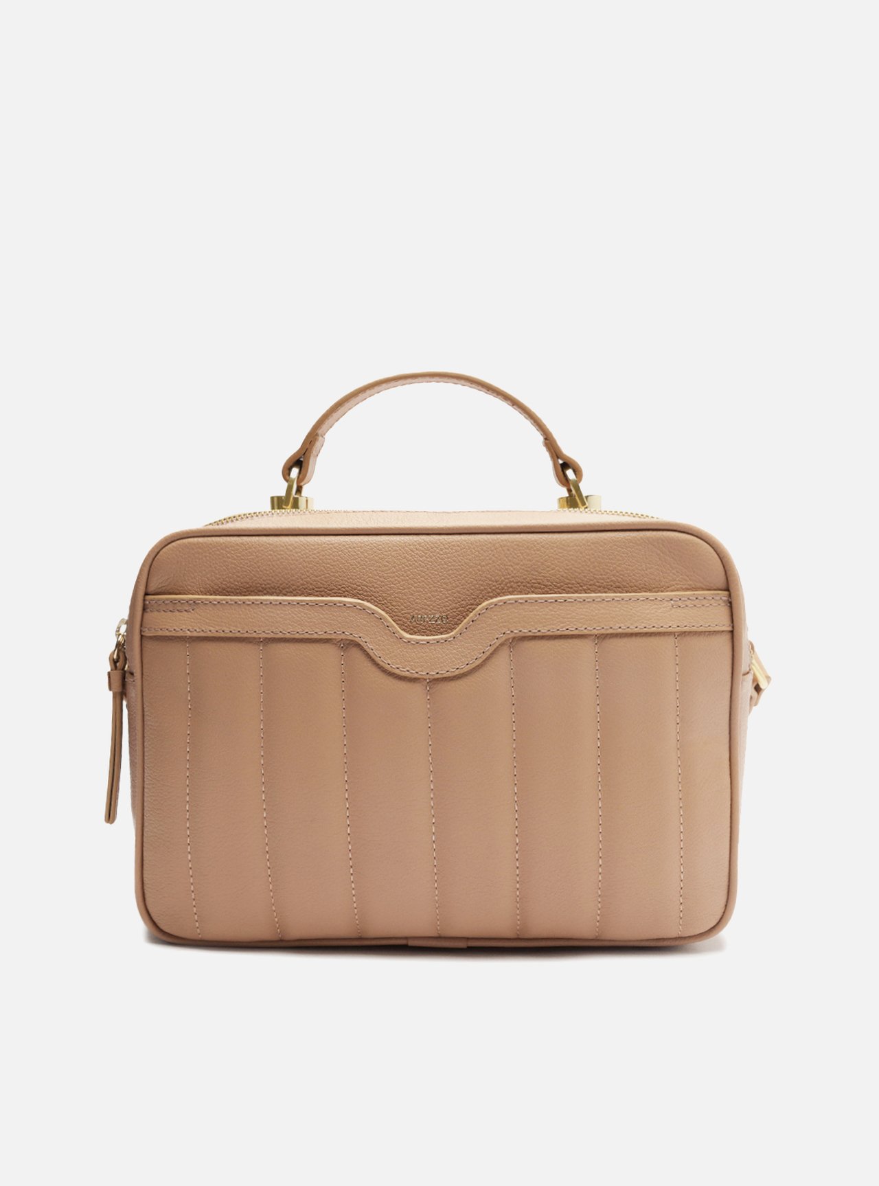 Bolsa Tiracolo Bege Couro Francine Média — foto 1