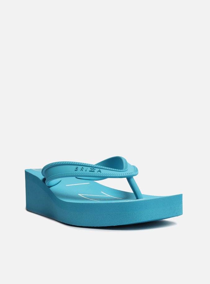Chinelo de Dedo Azul Plataforma Bold Brizza