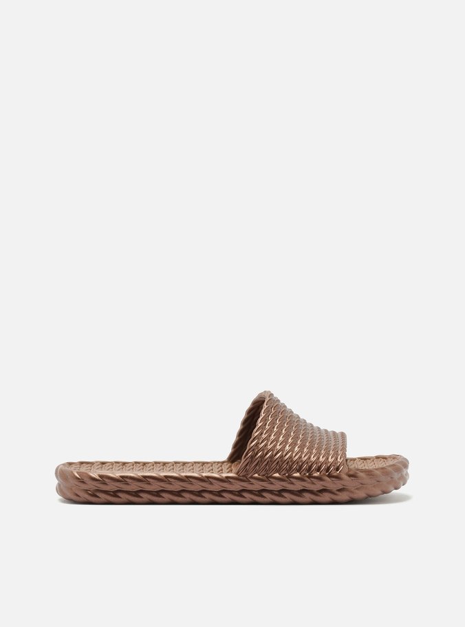 Chinelo Slide Marrom Metal Marrocos