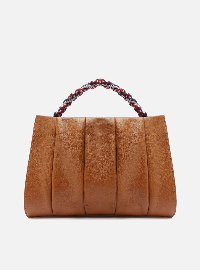 Bolsa Tote Marrom Couro Milano Grande Cordão
