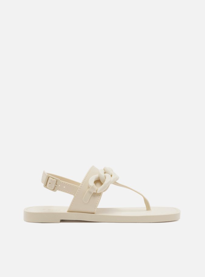 Sandália Rasteira Off-White Fivela Brizza