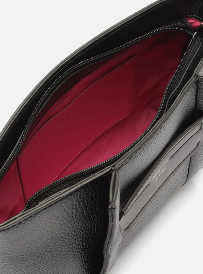 Bolsa Tiracolo Preta Média Faixas
