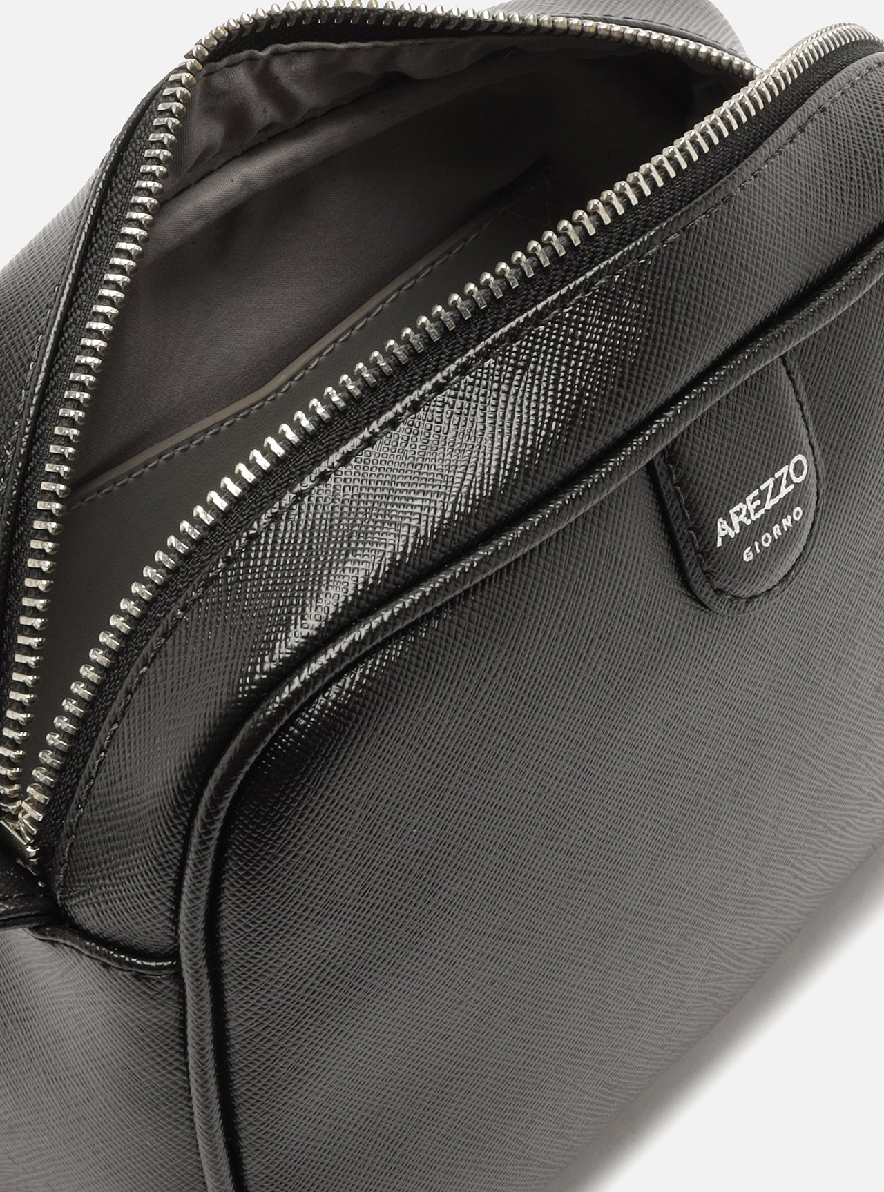 Bolsa Tiracolo Preta Pequena Metais — foto 4