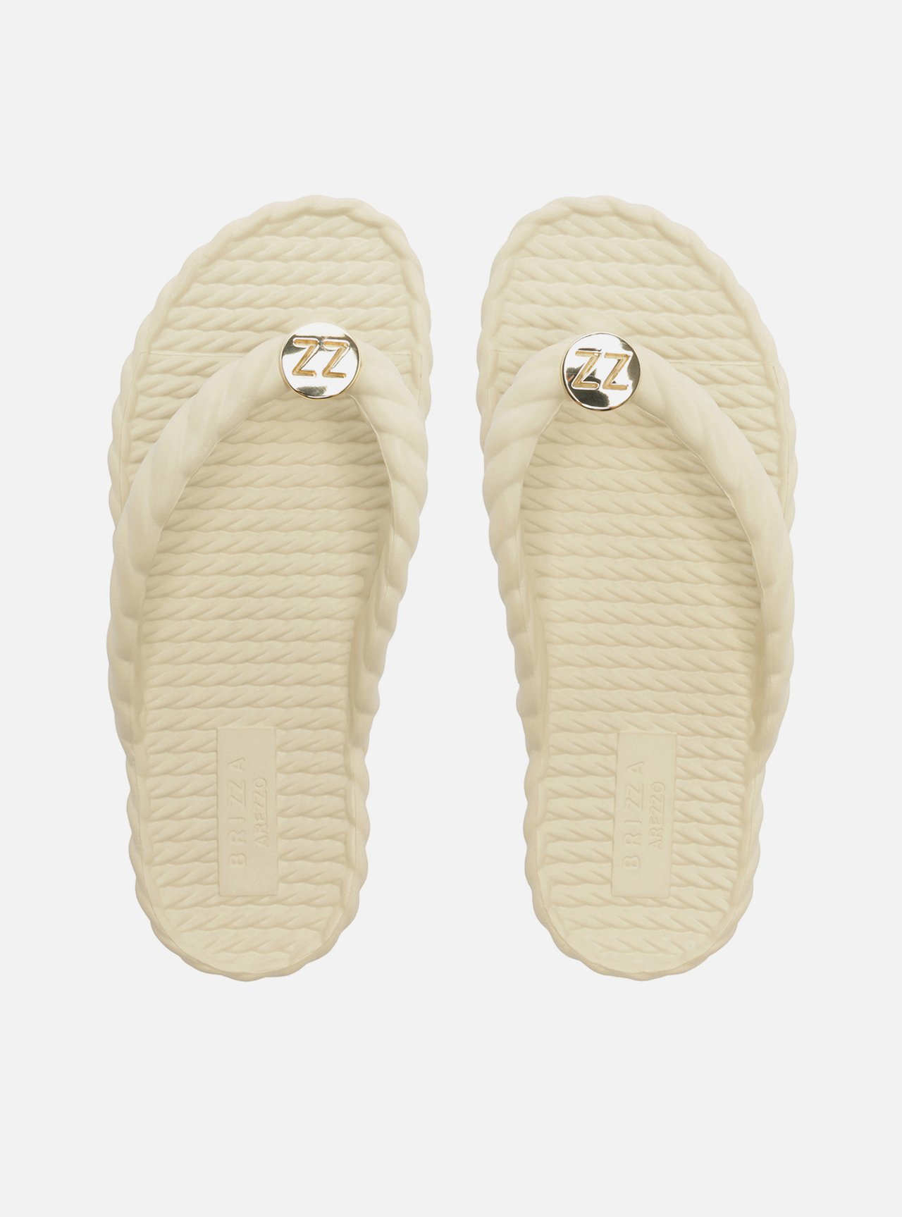 Chinelo de Dedo Off White Trança Brizza — foto 3