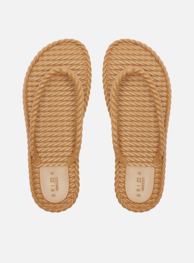 Chinelo de Dedo Marrom Tressê Brizza