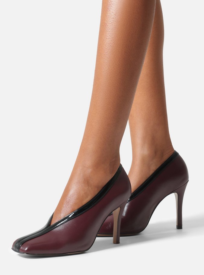 Scarpin Multicolorido Salto Fino Cap Toe
