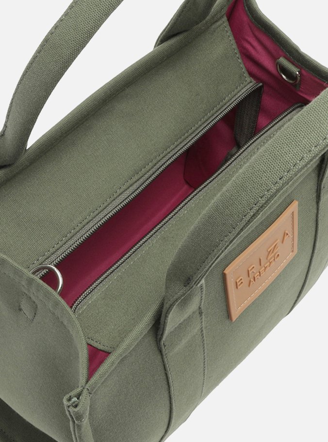 Bolsa Tote Lona Verde Militar Brizza