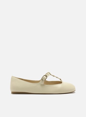 Arezzo — Sapatilha Branca Couro Tira Fivela