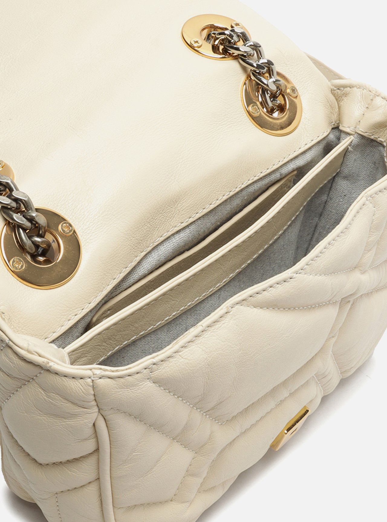 Bolsa Tiracolo Branca Couro Emma Sporty Média — foto 4
