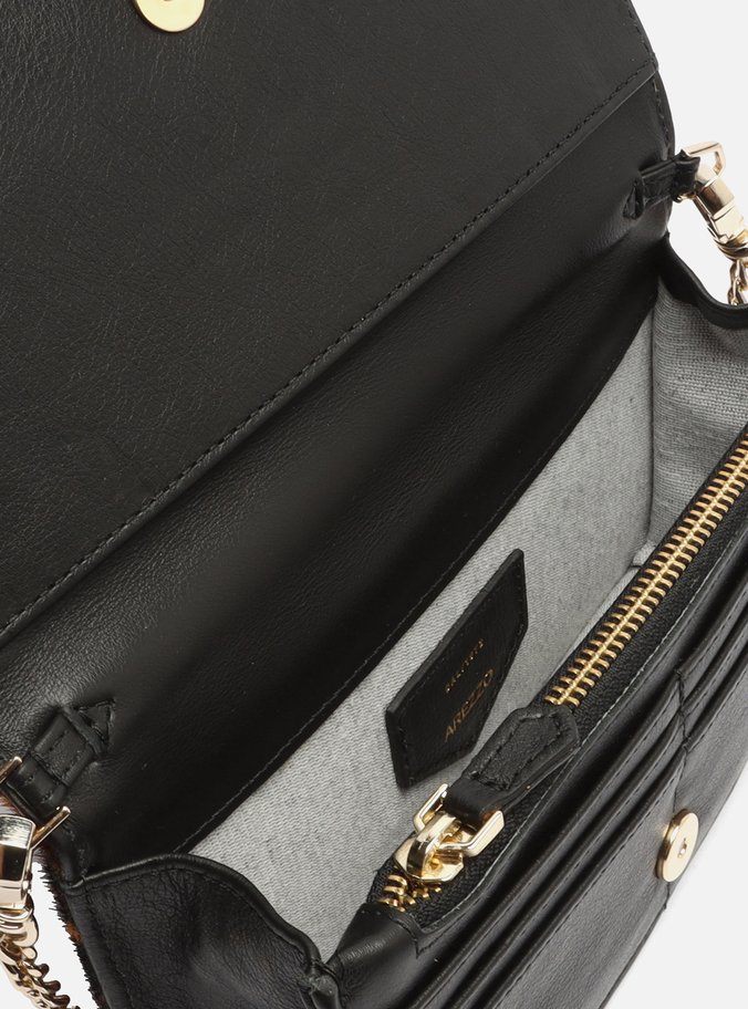 Bolsa Clutch Animal Print Pelo Luana Pequena Brilho