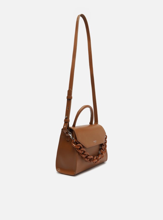 Bolsa Satchel Marrom Iara Média Giorno