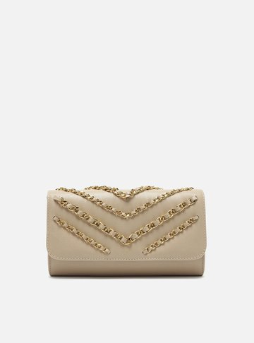 Bolsa Tiracolo Couro Nude Média