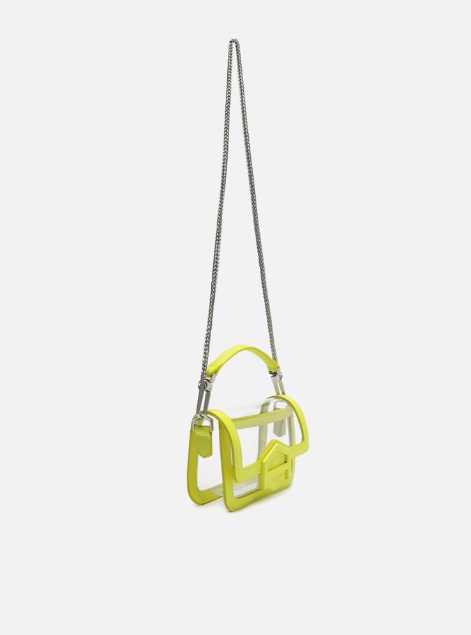 Bolsa Tiracolo Amarela Vinil Pequena
