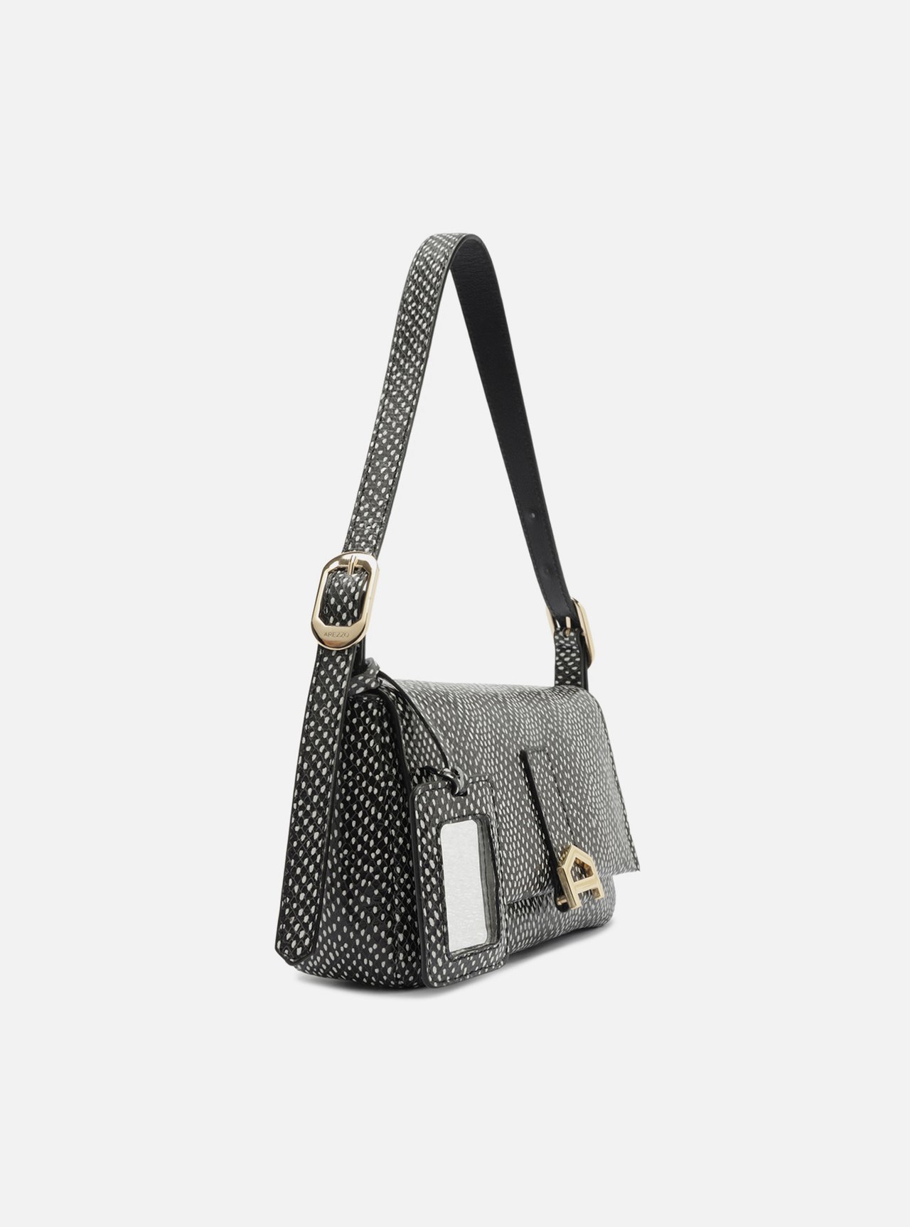 Bolsa Tiracolo Animal Print Couro Média Metais — foto 9
