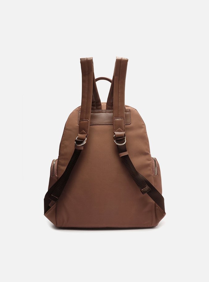 Mochila Rosé Nylon Grande Bolso