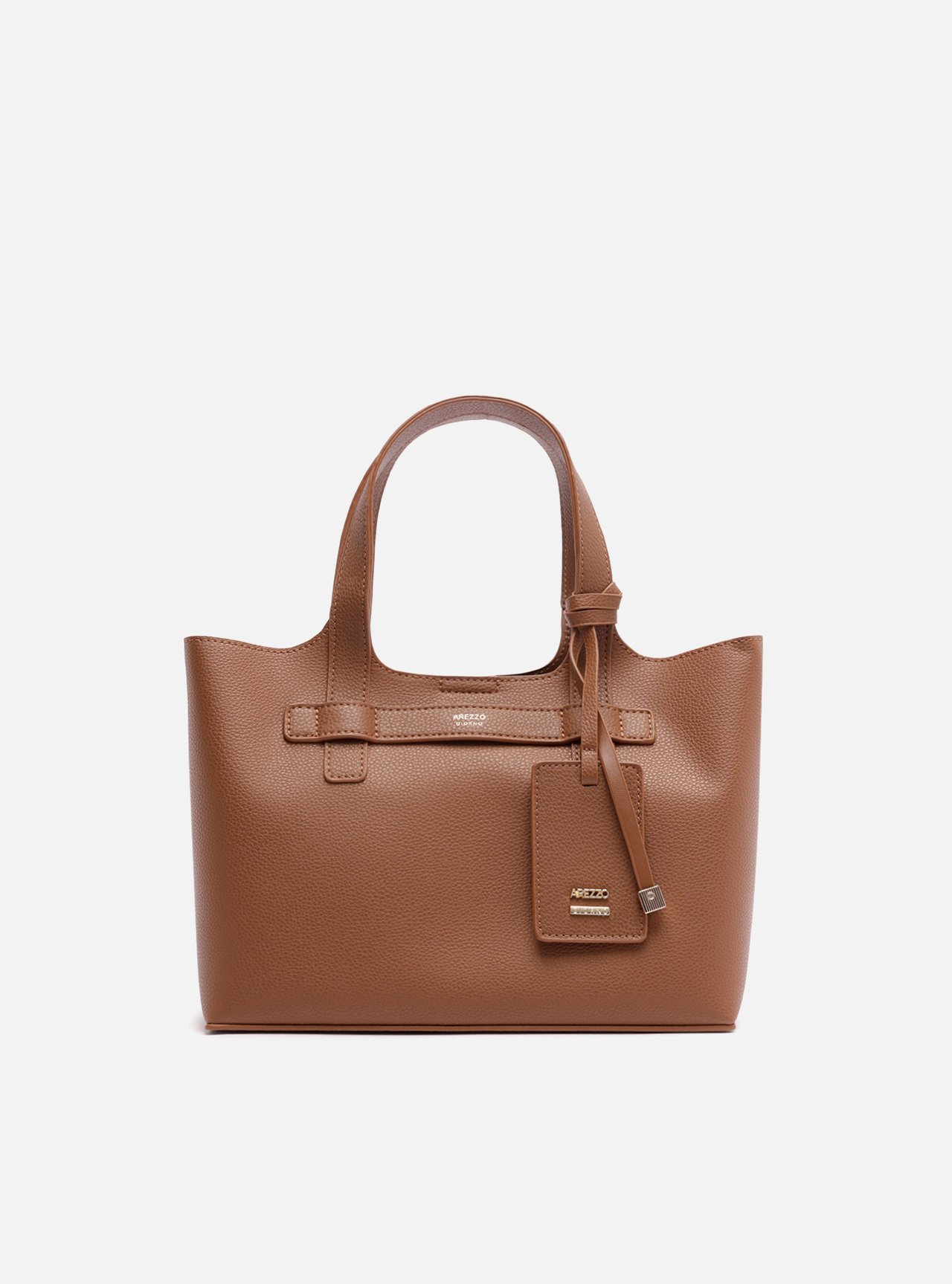 Bolsa Tote Marrom Média Metais — foto 1