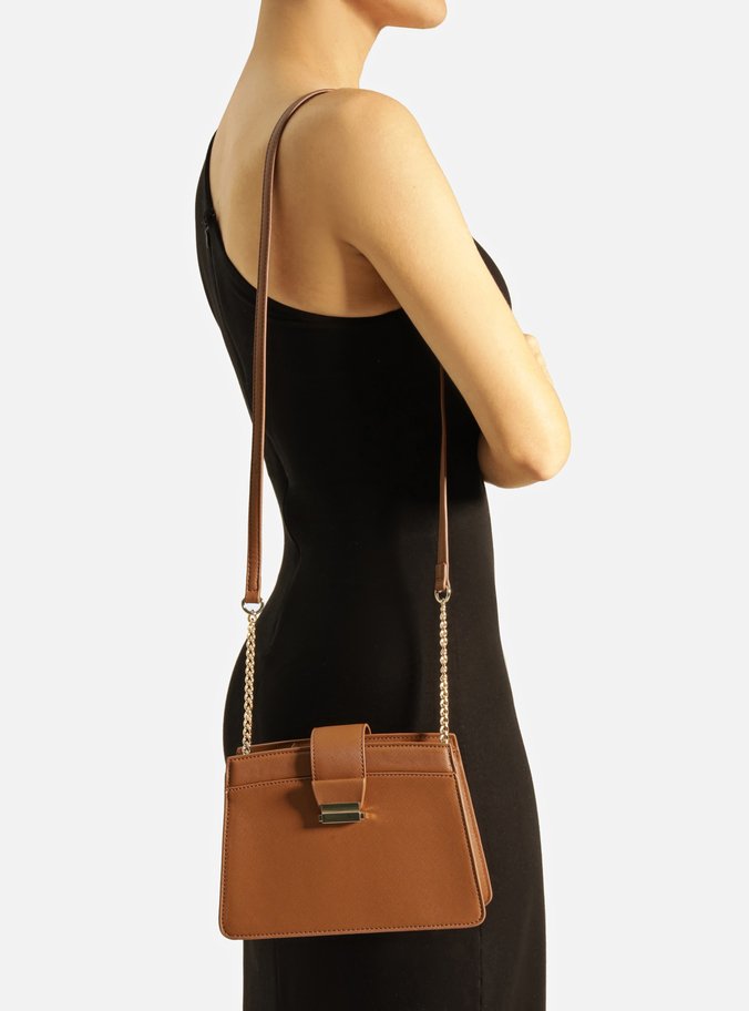 Bolsa Tiracolo Marrom Pequena Encaixe