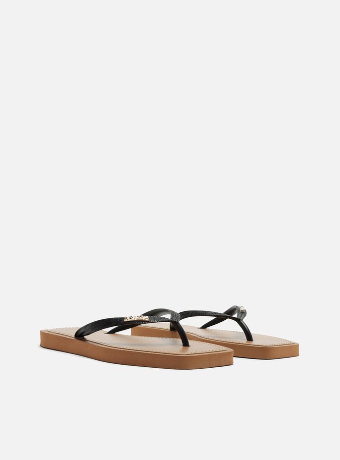 Chinelo de Dedo Preto Square Recouro