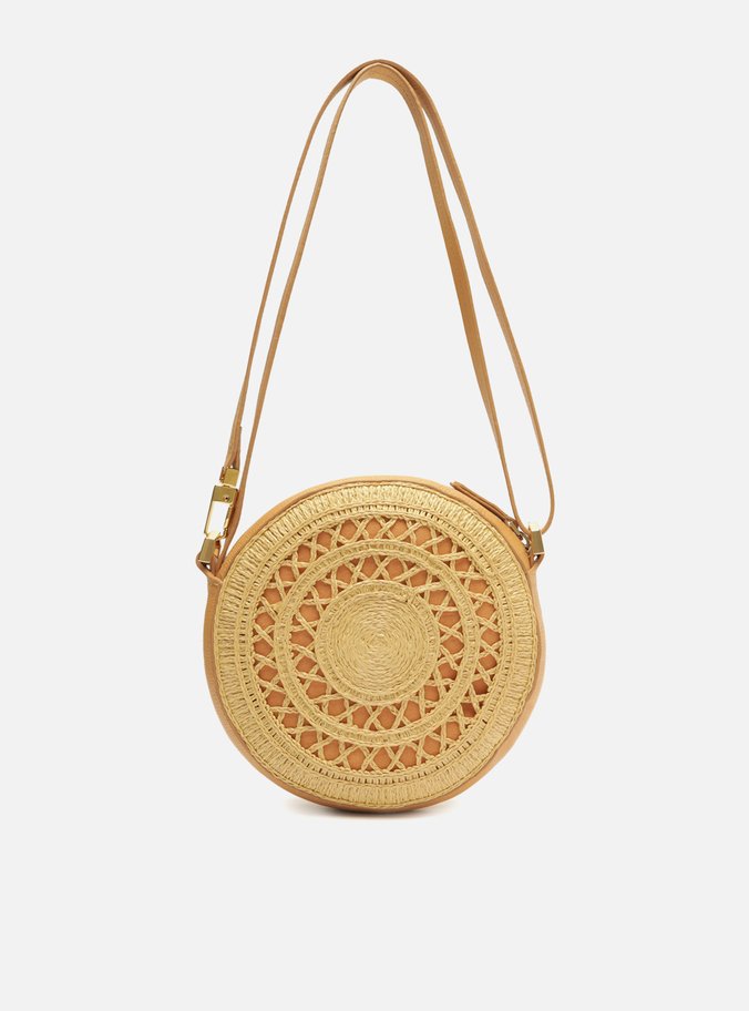 Bolsa Tiracolo Nude Tramada Redonda Pequena