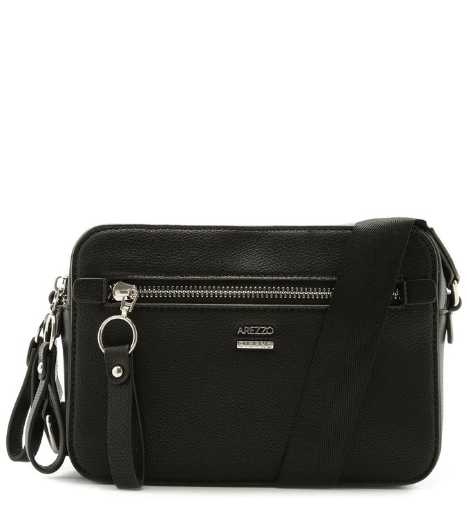Bolsa Tiracolo Gorgurão Pequena Preta