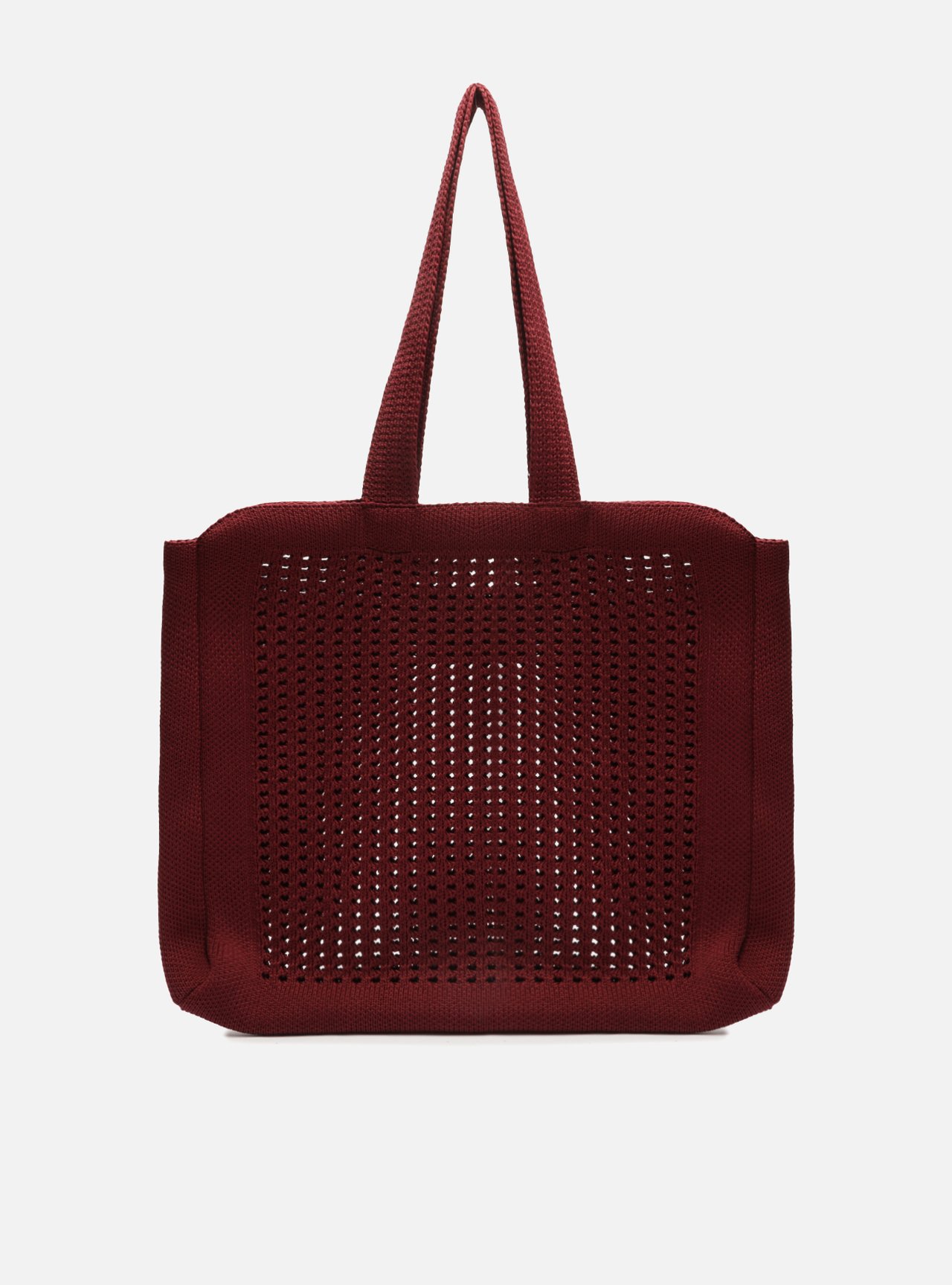 Bolsa Shopping Vinho Crochê Mônaco Grande — foto 3