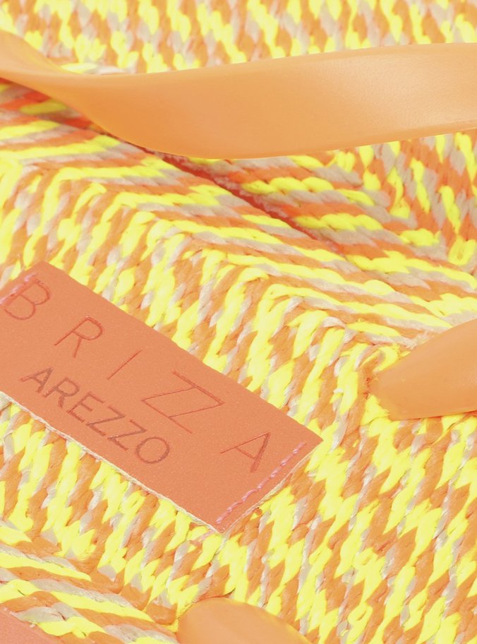 Chinelo de Dedo Laranja Fluo Brizza