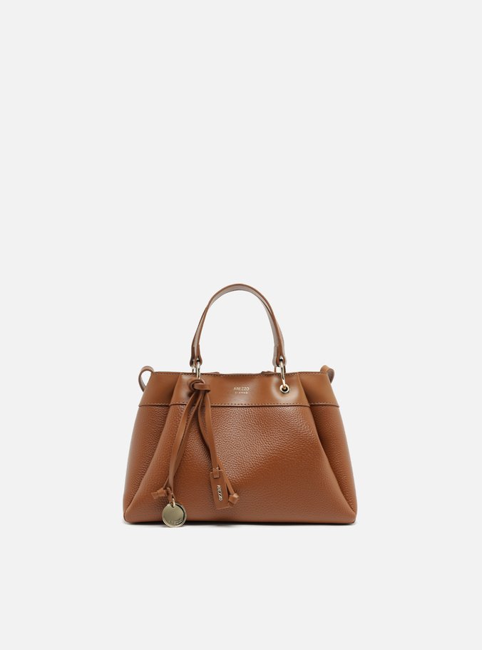 Bolsa Tote Marrom Giorno Média Charm Medalha