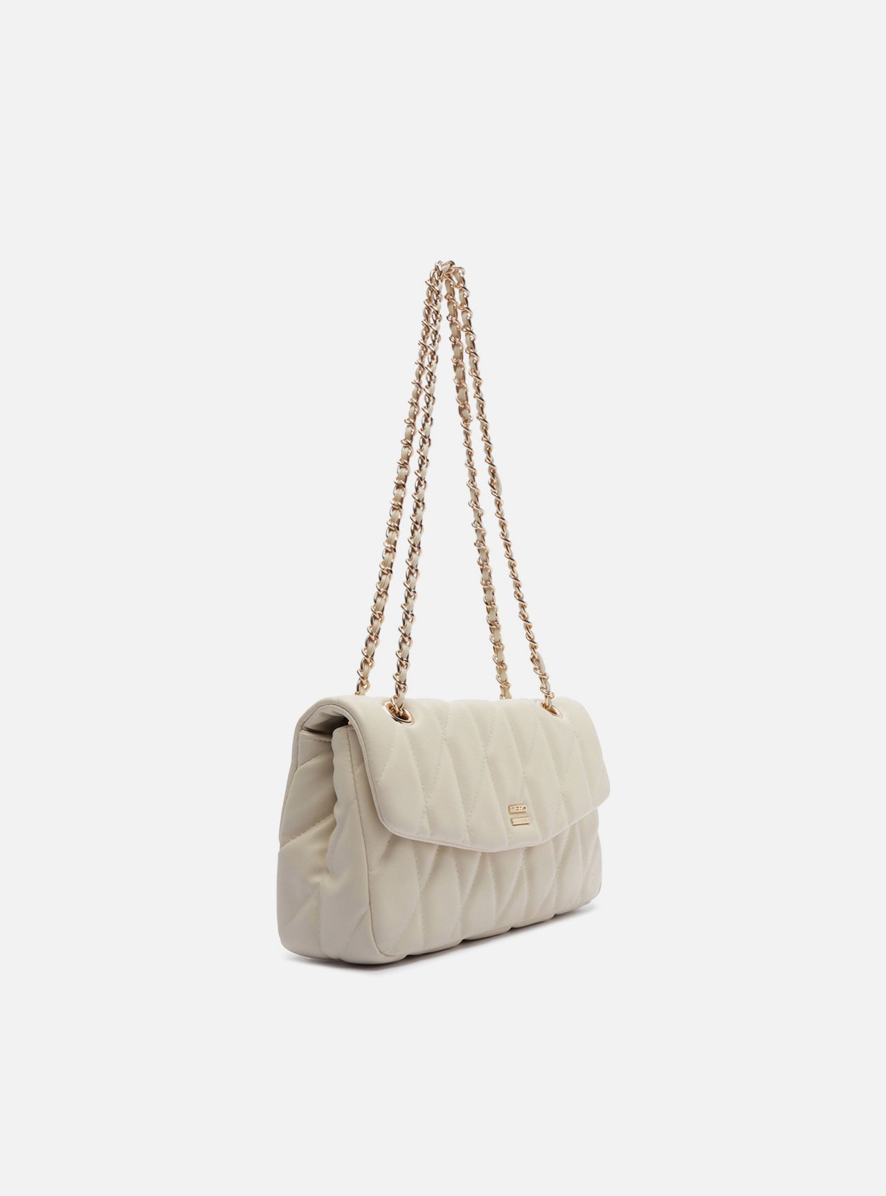 Bolsa Tiracolo Off White Média Matelassê Corrente — foto 2