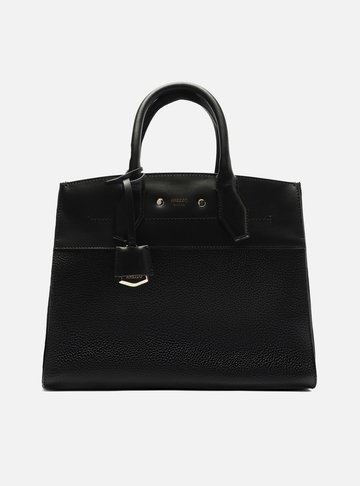 Bolsa Tote Preta Giorno Grande Moldura