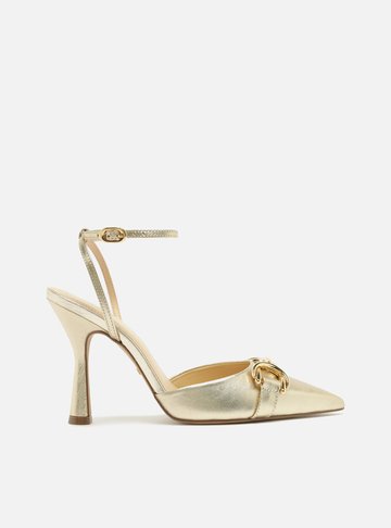 Scarpin Prata Salto Alto