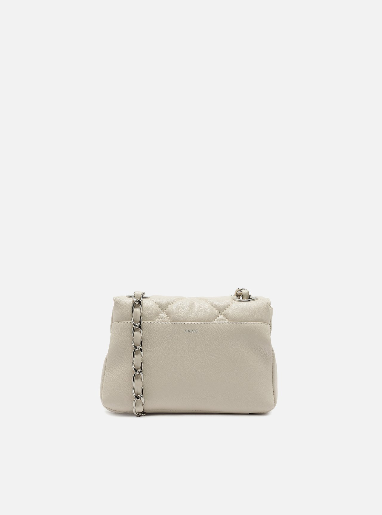 Bolsa Tiracolo Branca Couro Mizz Pequena — foto 3