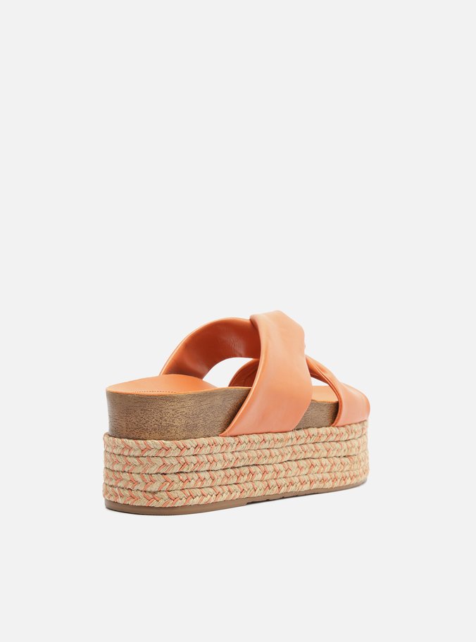 Sandália Flatform Nó Laranja