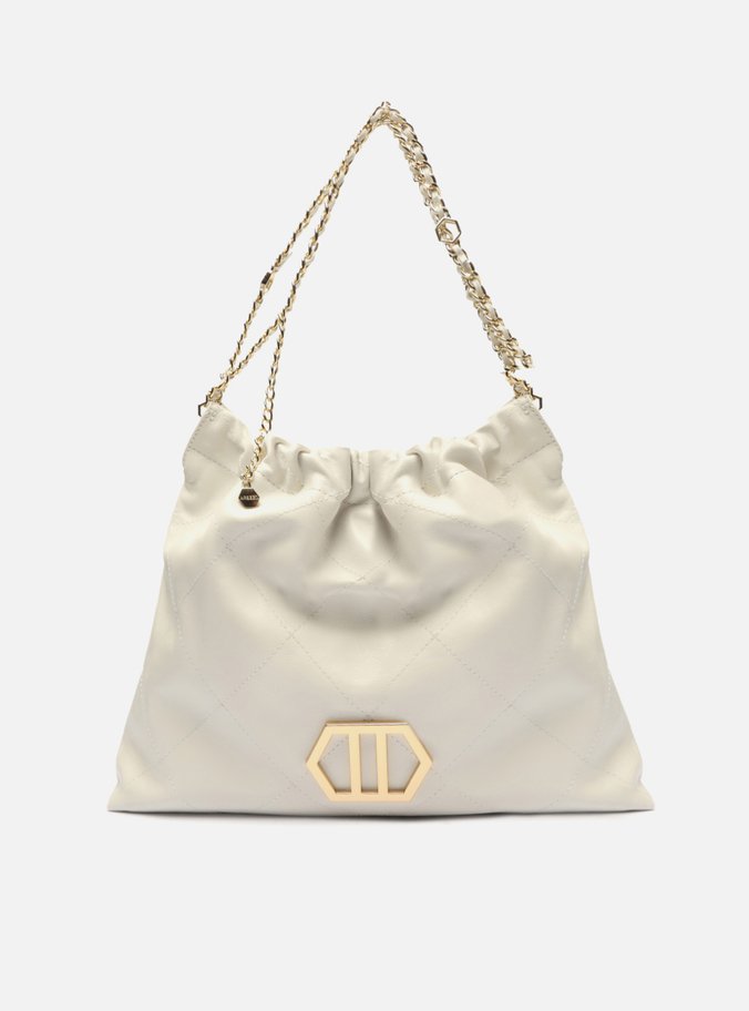 Bolsa Hobo Branca Couro Esther Grande