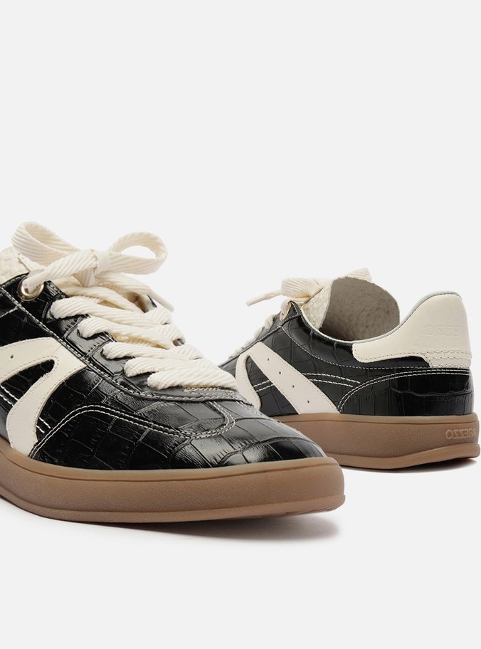 Tênis Preto Croco Amarração ARZ72