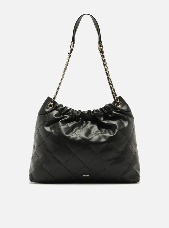 Bolsa Tiracolo Preta Grande Matelassê