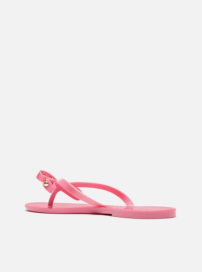 Rasteira Rosa Flat Laço Brizza