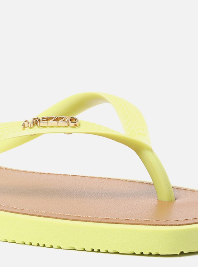 Chinelo de Dedo Verde Lime Bico Quadrado Brizza
