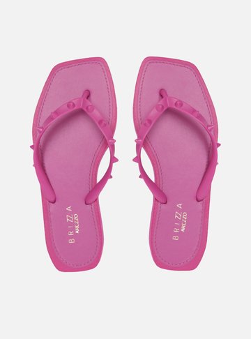 Chinelo de Dedo Roxo Bico Quadrado Brizza Rock