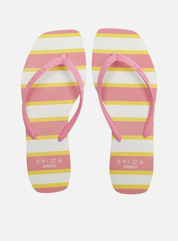 Chinelo Rosa Listrado Brizza