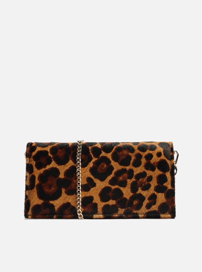 Bolsa Clutch Animal Print Pelo Luana Pequena Brilho