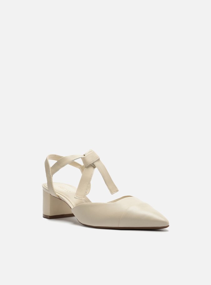 Scarpin Off-White Salto Bloco Amarração