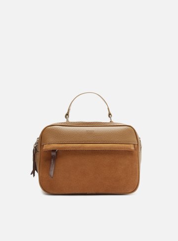 Bolsa Tiracolo Marrom Camurcina Prione Média