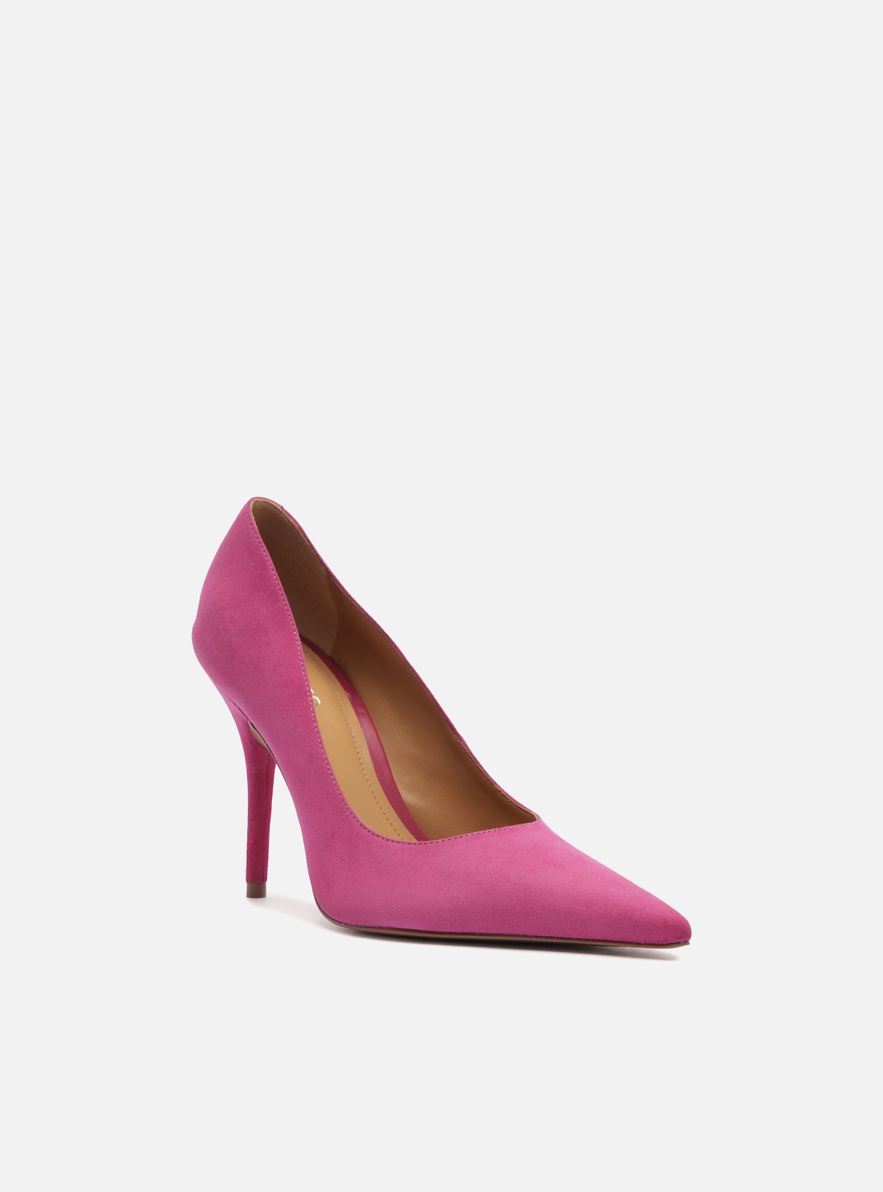 Scarpin Rosa Camurça Salto Fino Essencial 100 — foto 2