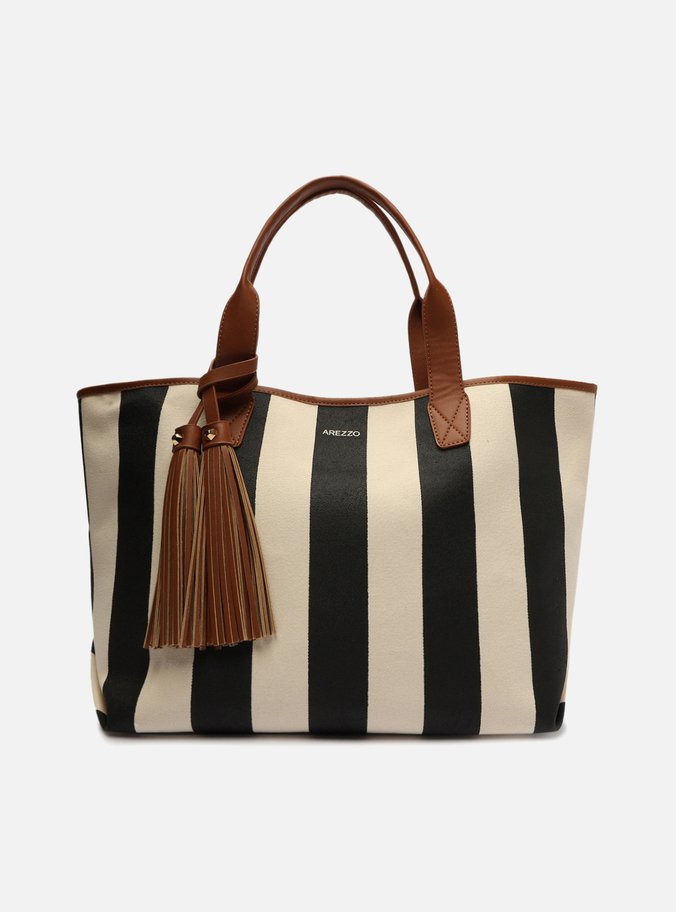 Bolsa Shopping Preta Listrada Cissa Grande